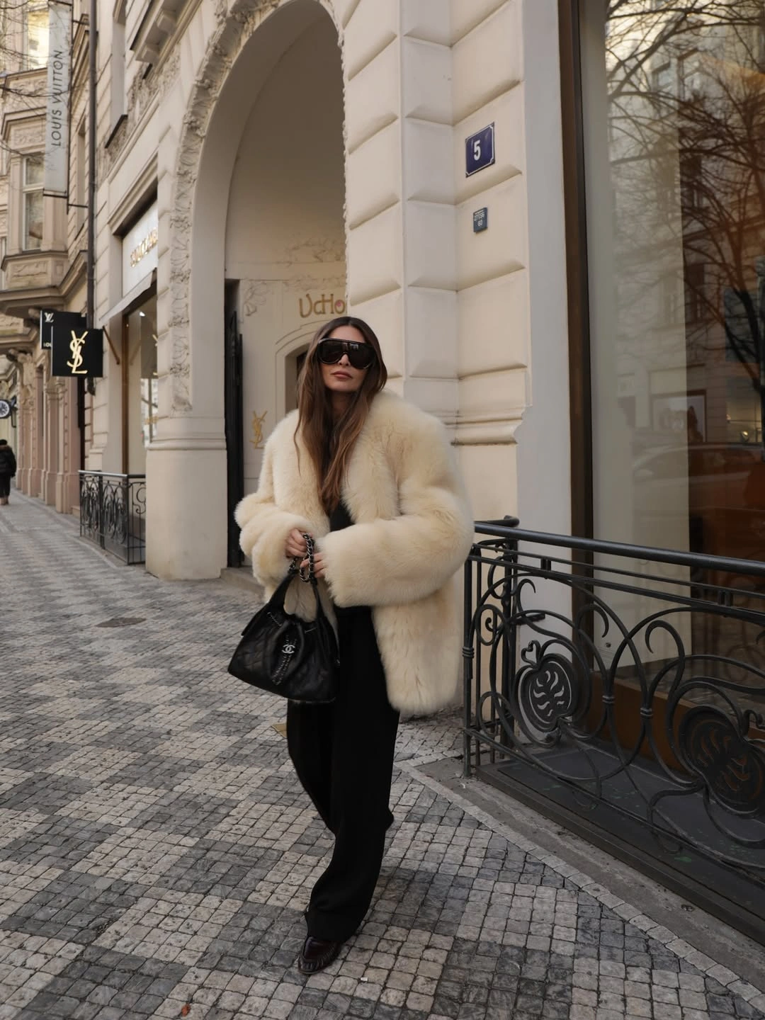 trendy faux fur jacket Classic White Faux Fur Sophistication