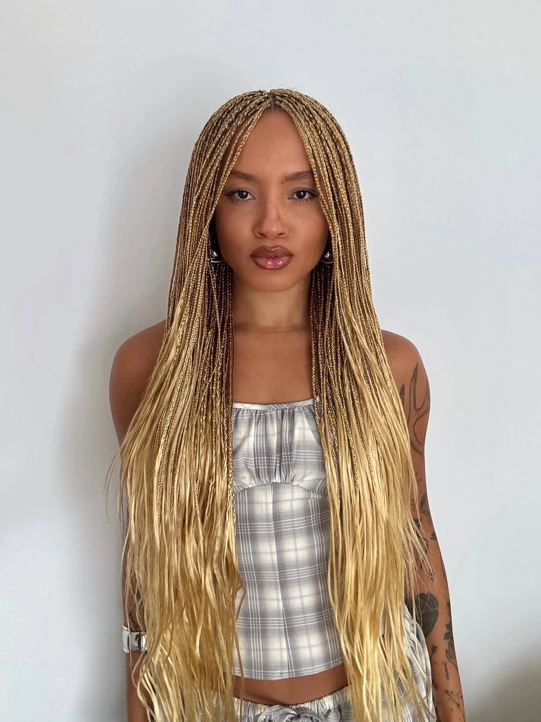 trendy feed in braid hairstyles Soft Blonde Feed-In Braids That Turn Length Into the Main Character