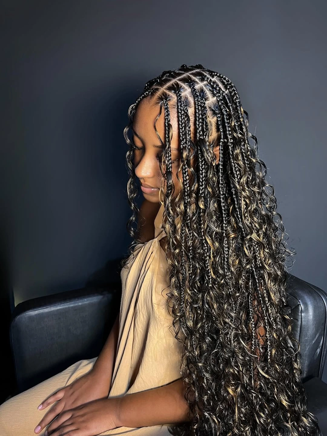 trendy goddess braid Defined Goddess Braids with Honey Brown Highlights