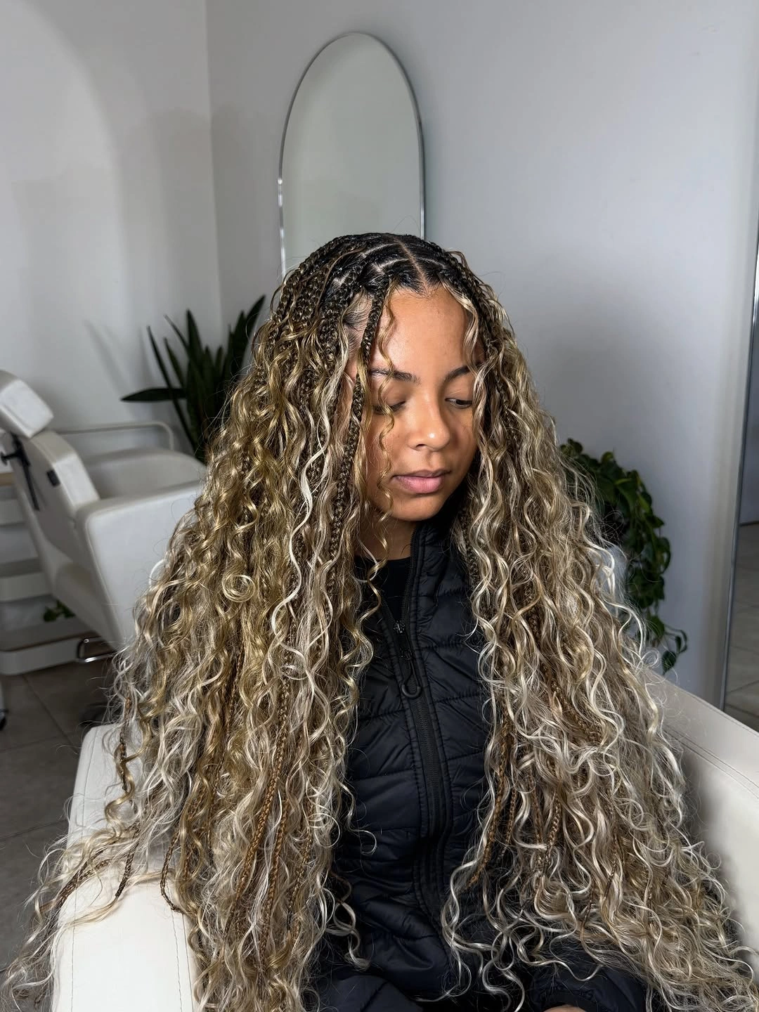 trendy goddess braid Light Blonde Goddess Braids with Soft Bohemian Texture