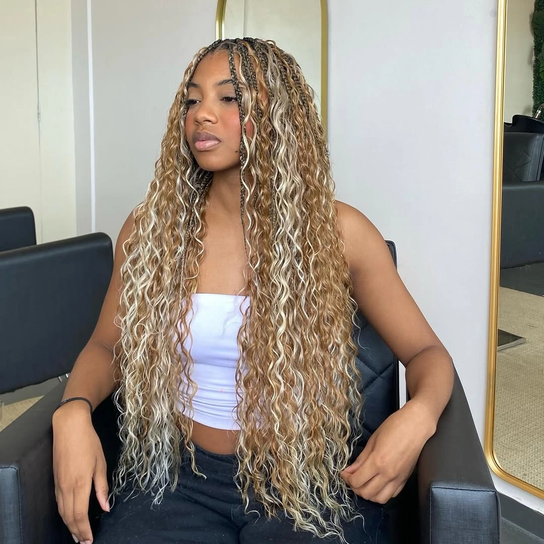 trendy goddess braid Extra Long Honey Brown Goddess Braids