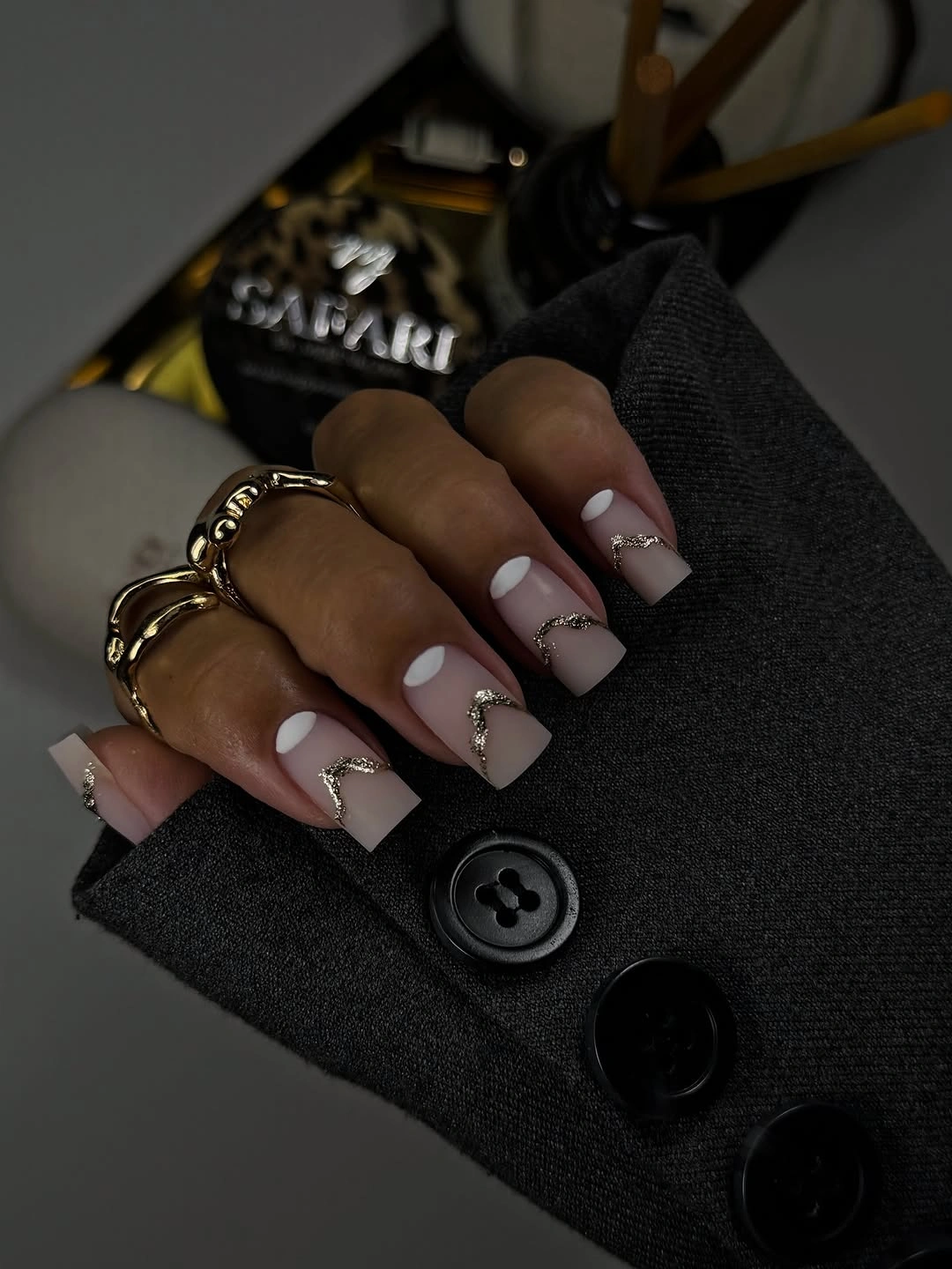 beautiful fall matte nails 2026 Minimalist Matte Nails With Gold Details