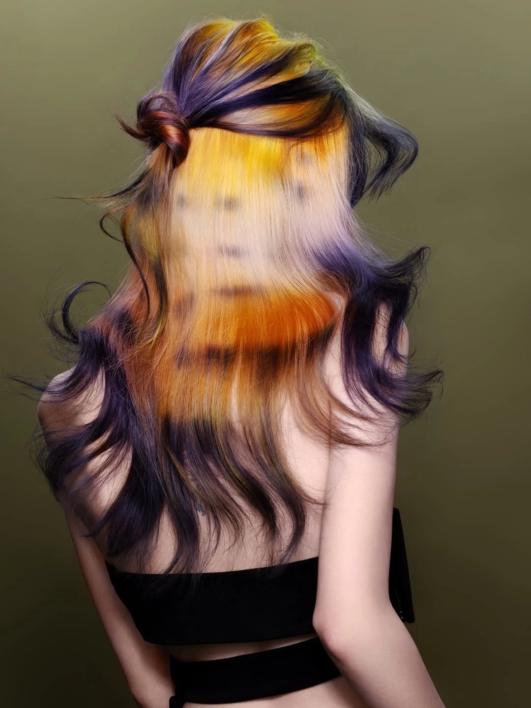 beautiful september hair colour trends 2026 Golden Orange With Violet Contrast