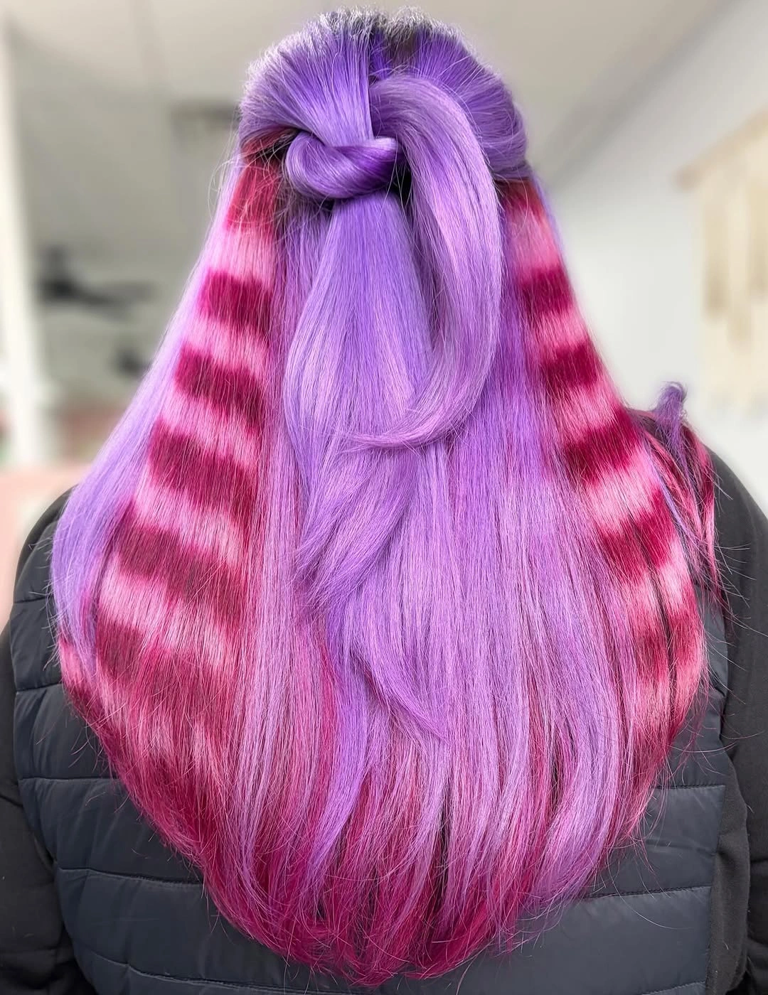 beautiful september hair colour trends 2026 Lavender Hair With Raspberry Panels