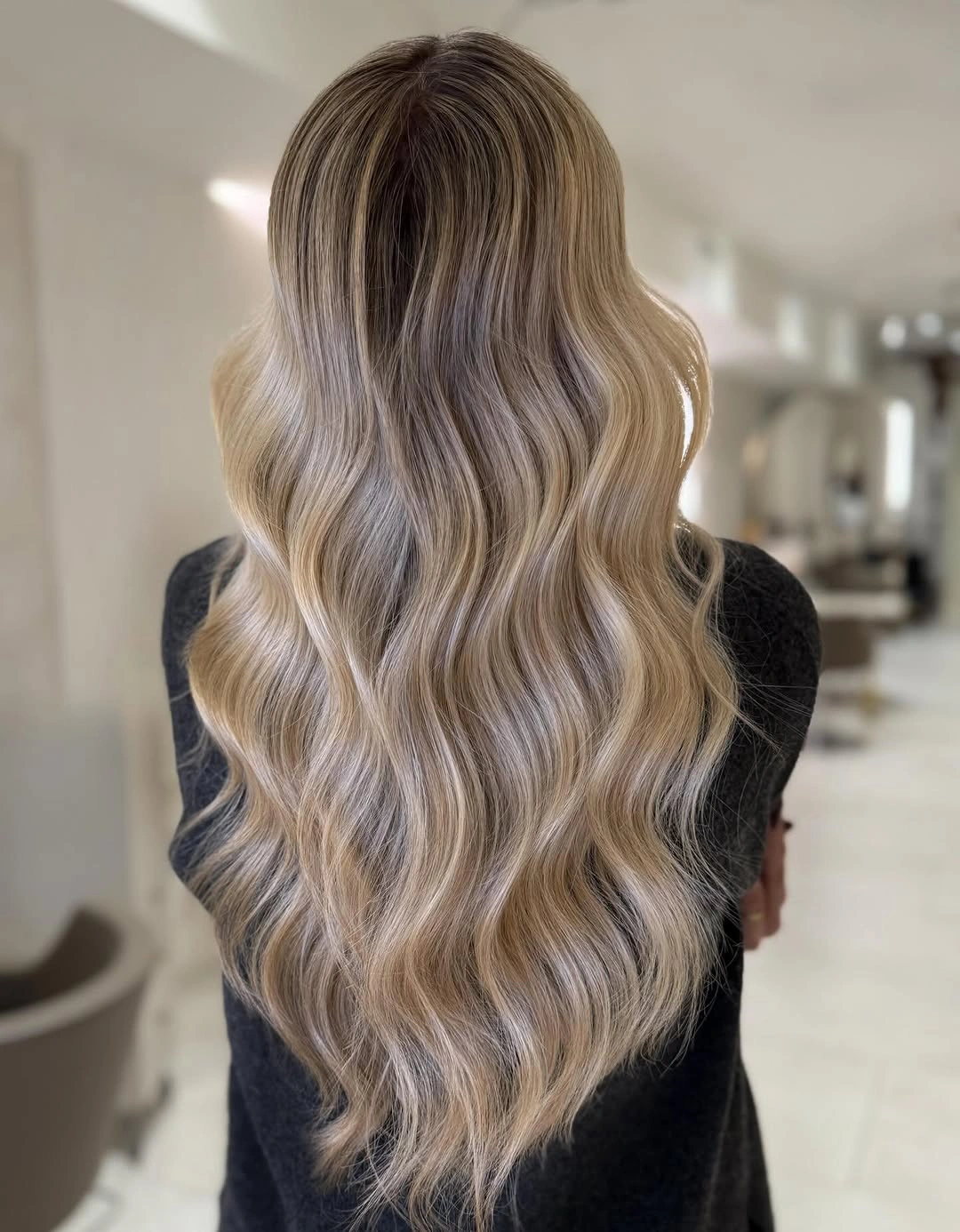beautiful september hair colour trends 2026 Champagne Beige Blonde With Soft Dimension