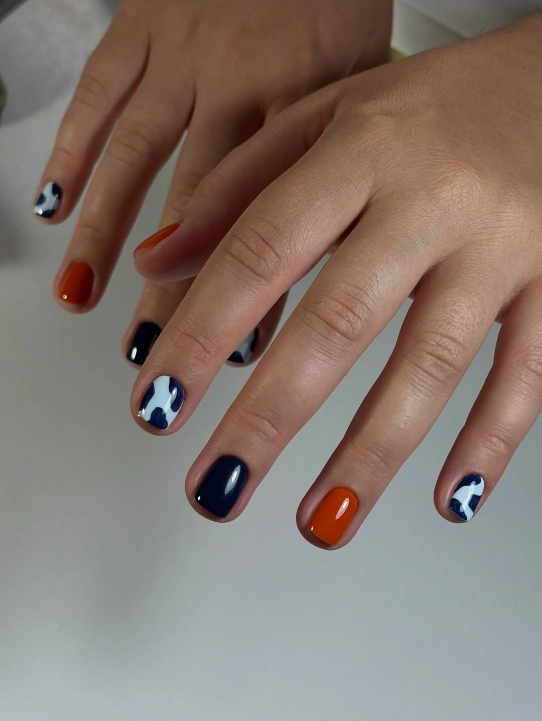 chic fall nail inspiration 2026 Bold Color Block Autumn Nails