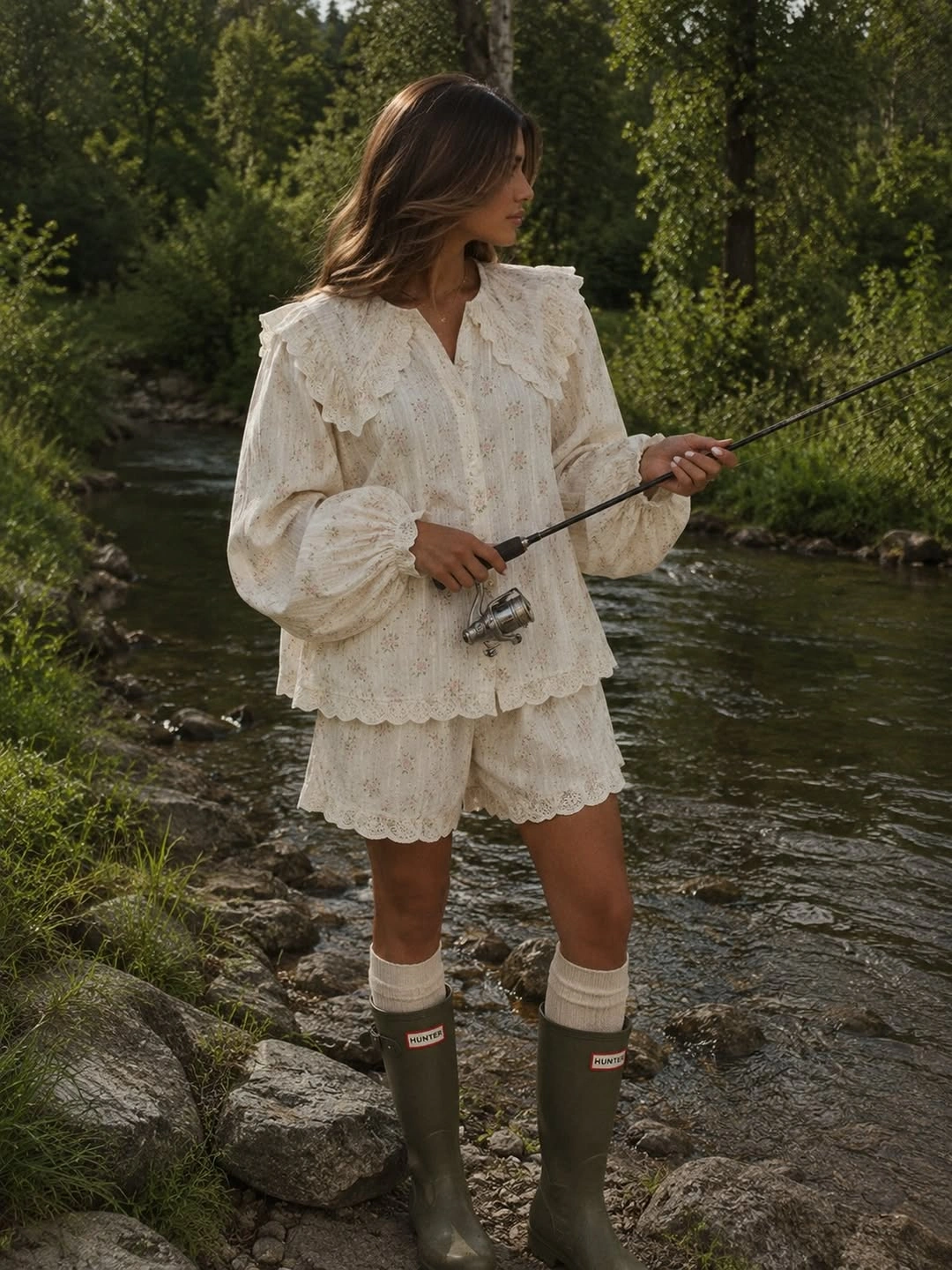 chic september outfit ideas 2026 Romantic Lace for an Outdoorsy September Day