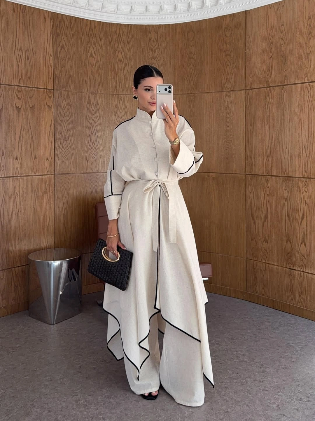 chic september outfit ideas 2026 White Tailoring with a Dramatic Silhouette