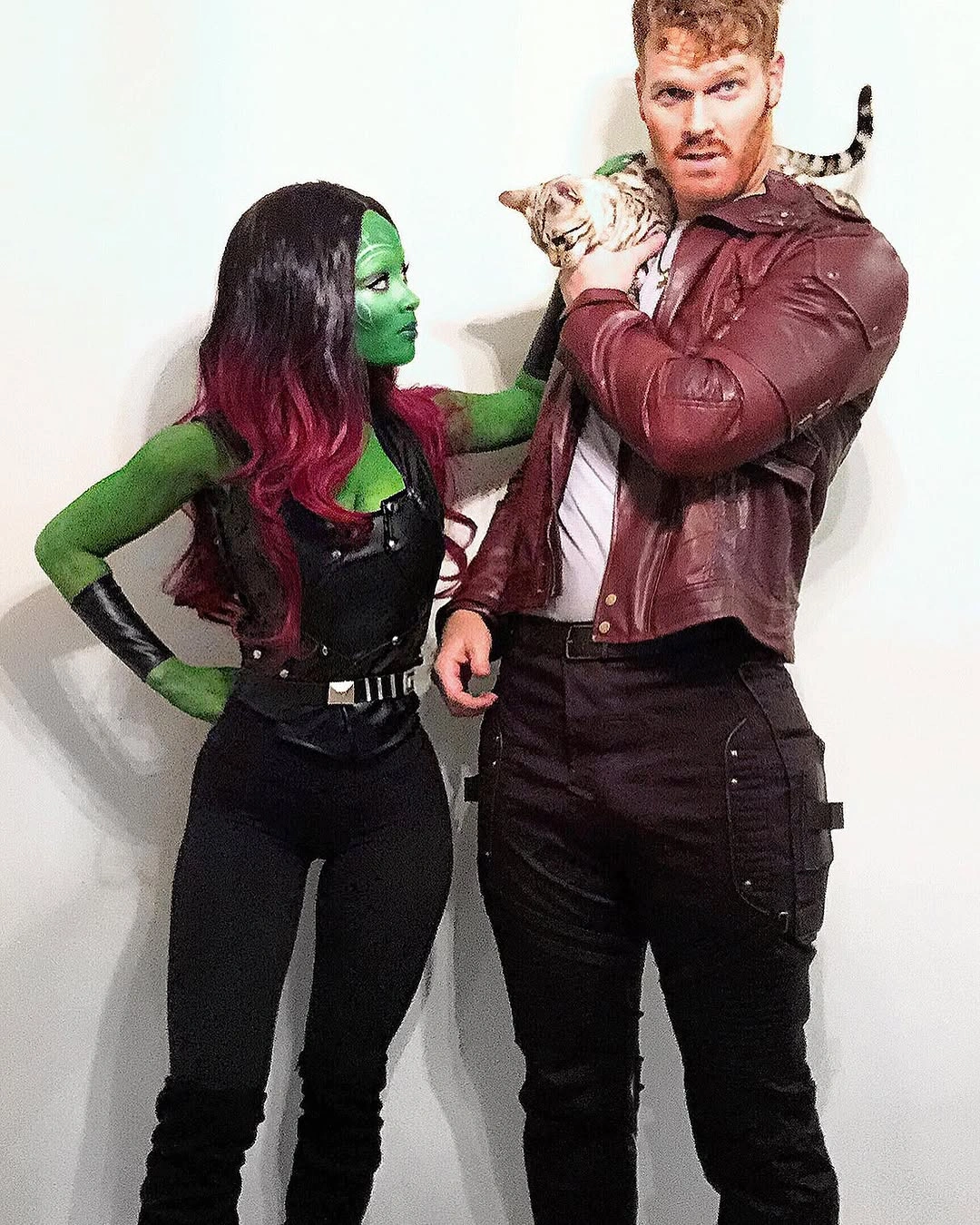 creative halloween costume ideas 2026 Green Haired Superhero Couple