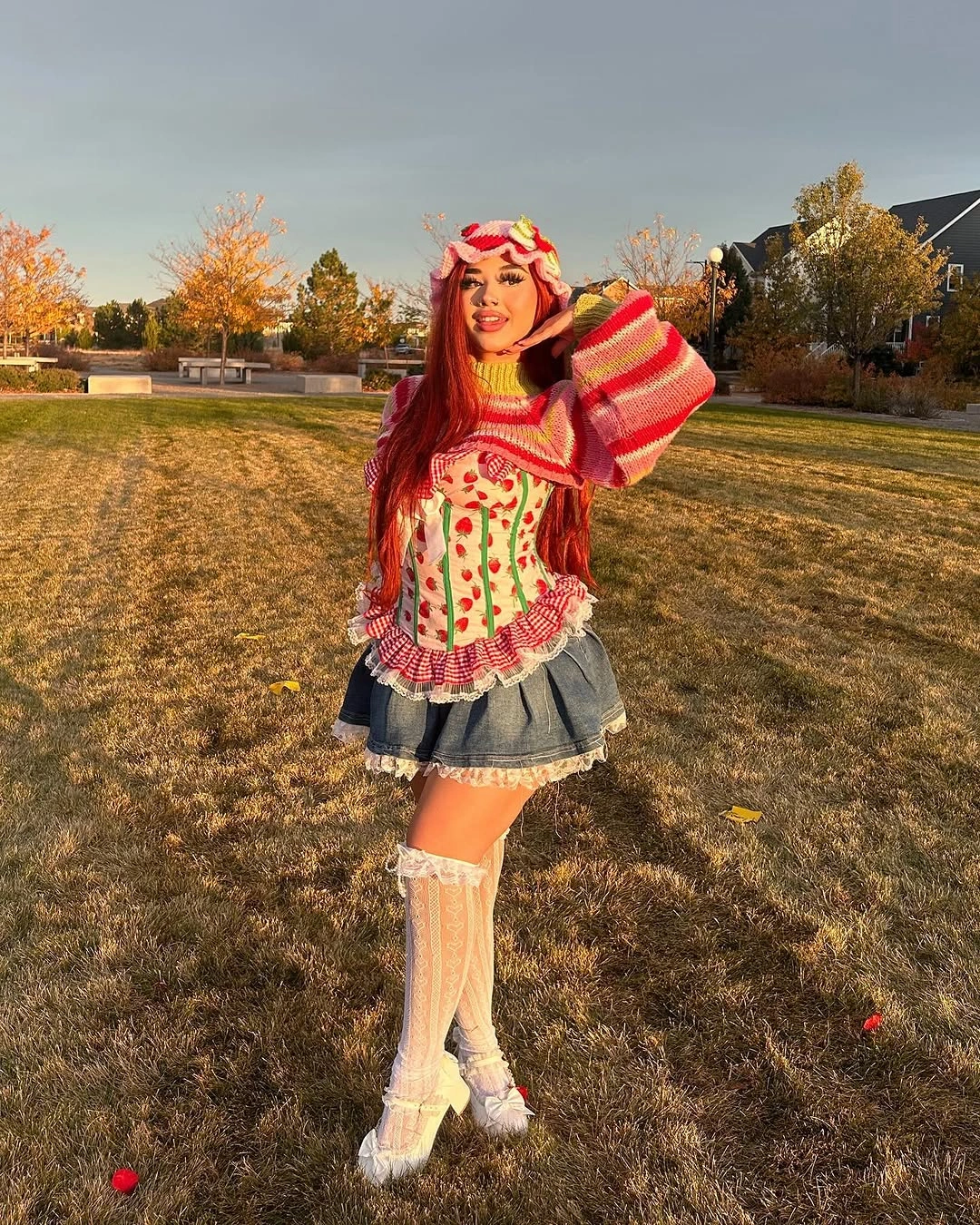 creative halloween costume ideas 2026 Strawberry Sweetheart Vintage Costume