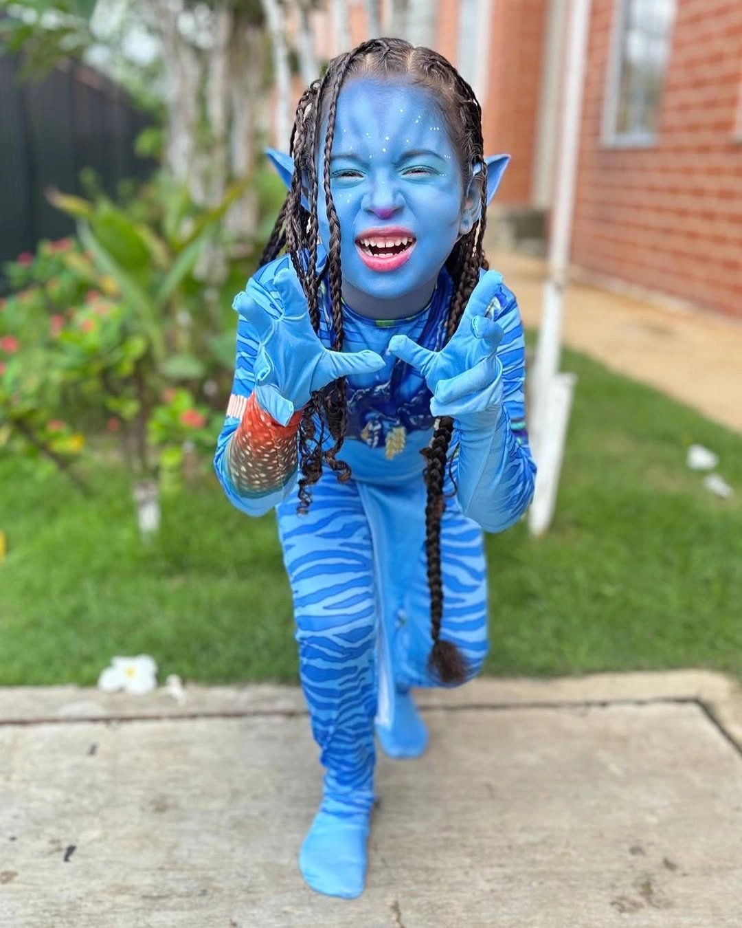 cute halloween costume for kids 2026 Blue Fantasy Creature Costume
