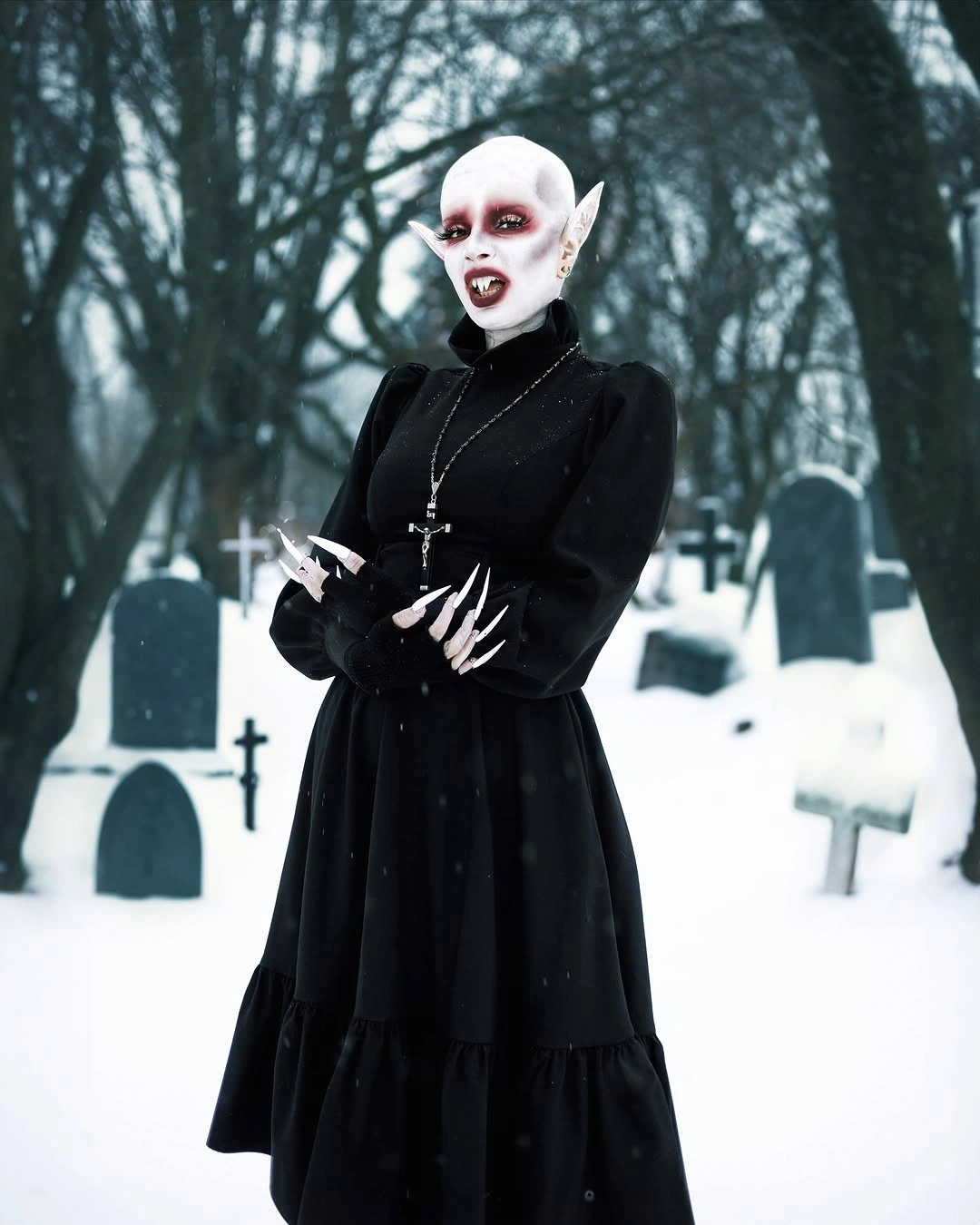 spooky halloween outfits 2026 - Elegant Gothic Vampire