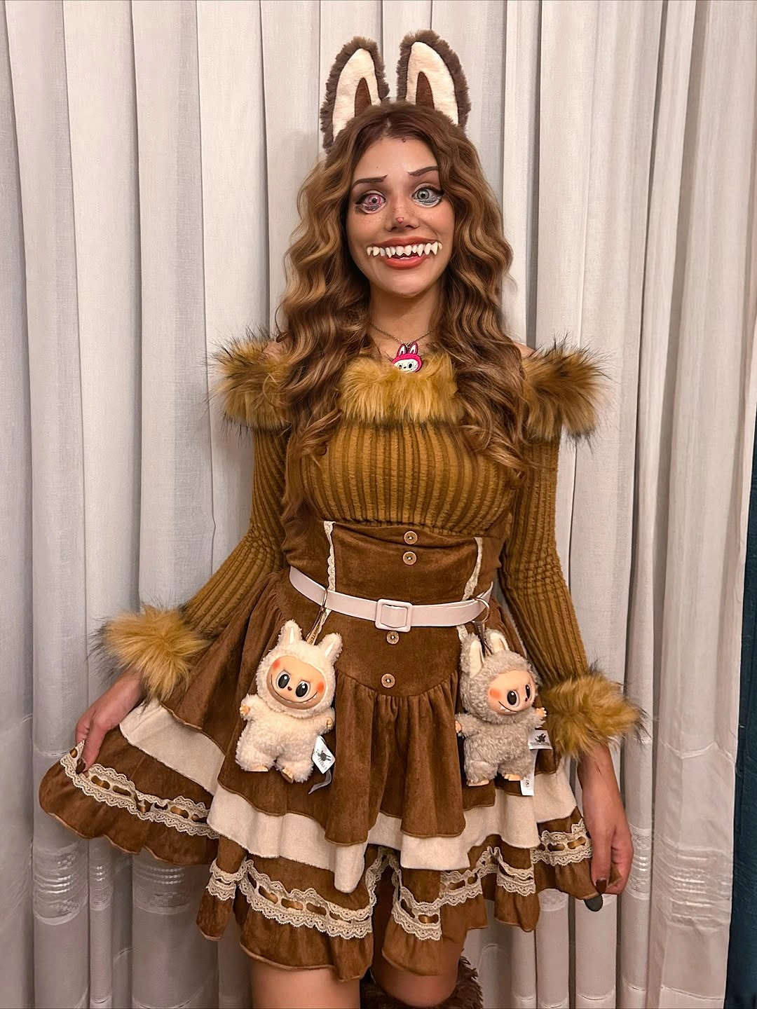 spooky halloween outfits 2026 - Forest Deer With a Playful Gothic Edge