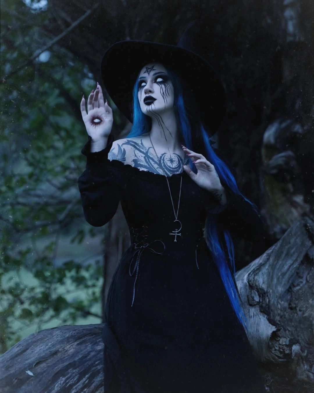 spooky halloween outfits 2026 - Midnight Witch in the Woods