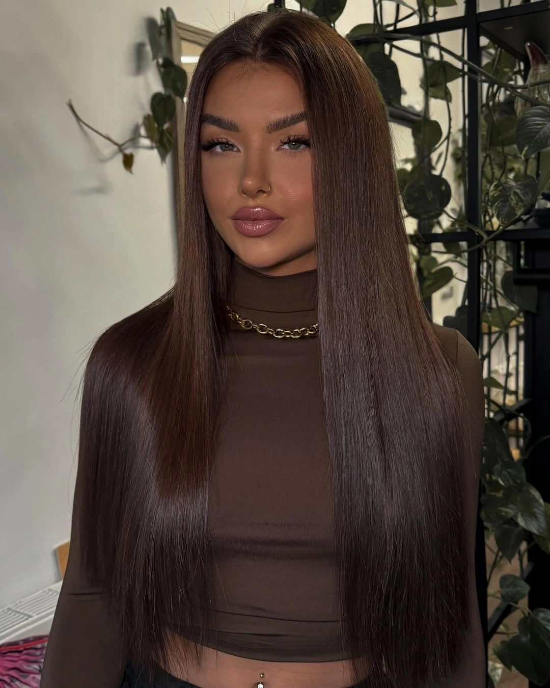 stunning fall brown hair colour ideas 2026 Glass Espresso Brunette That Never Looks Flat