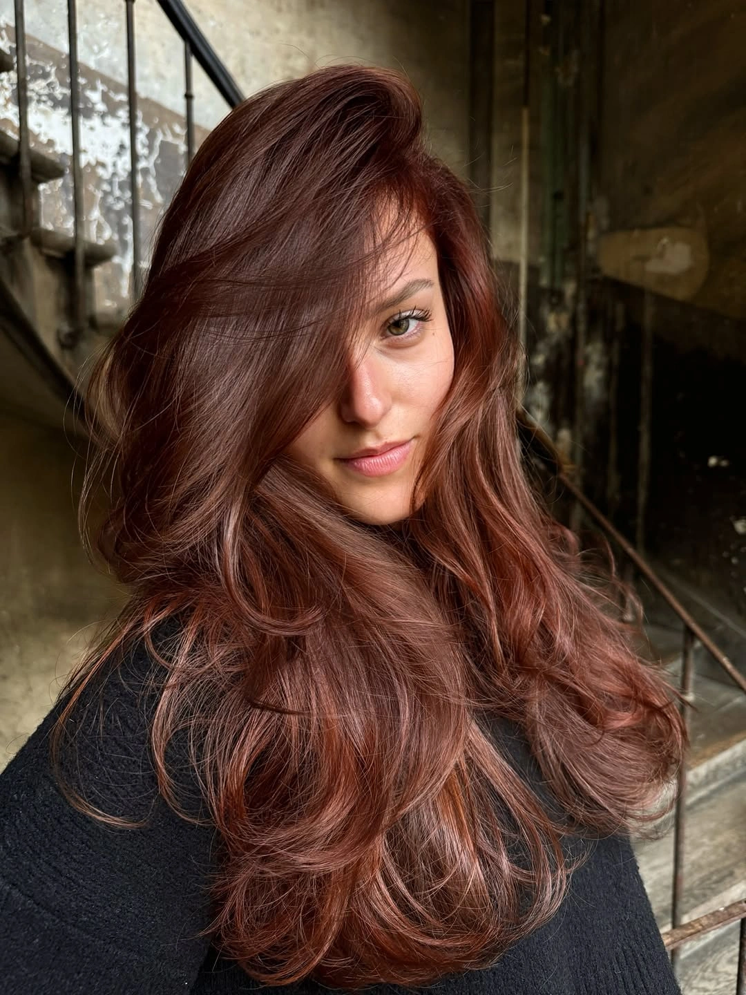 stunning fall brown hair colour ideas 2026 Mahogany Brown With Autumn Shine