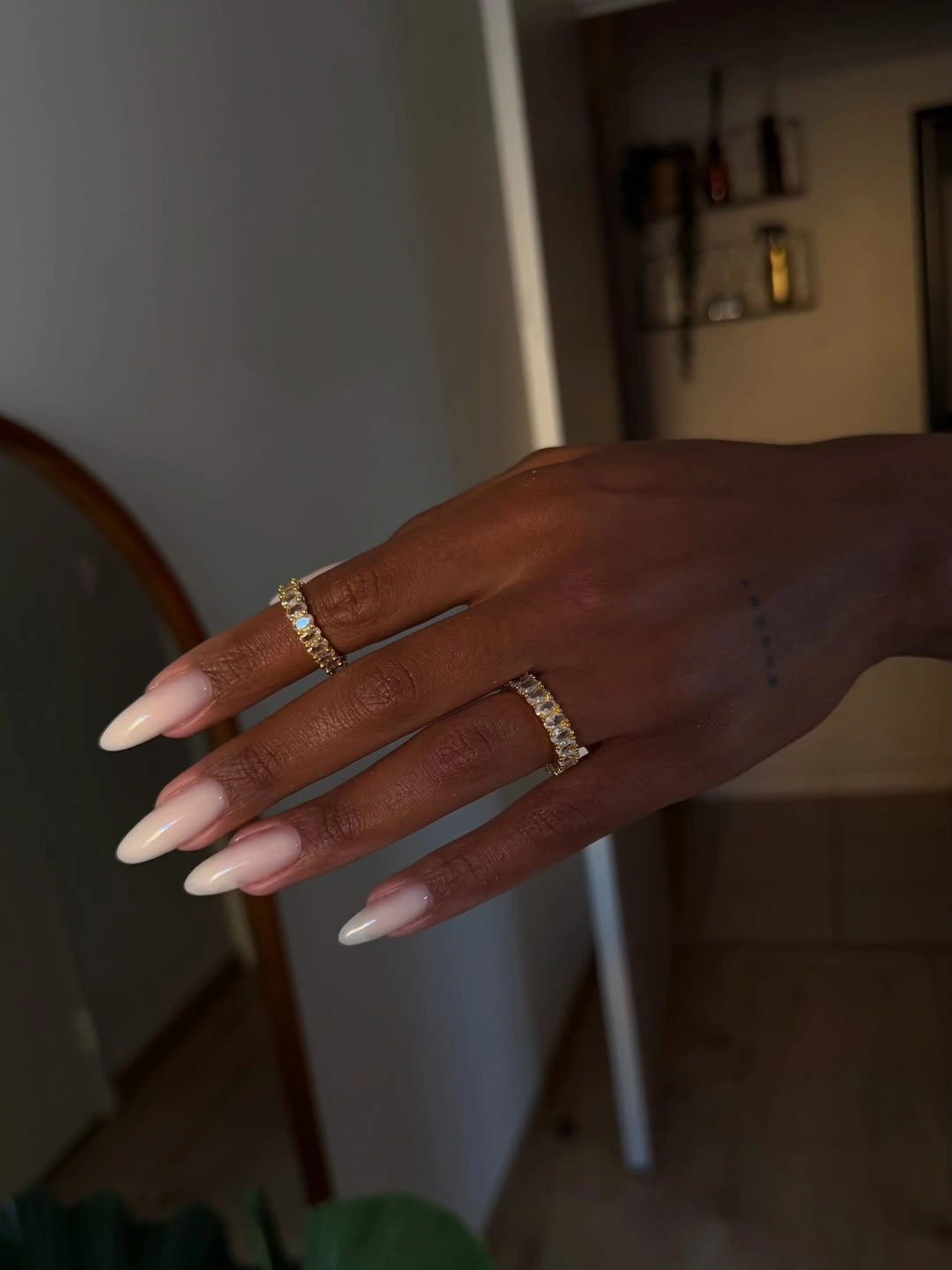 stunning fall nails for dark skin 2026 Milky Vanilla Almond Nails That Never Go Out of Style