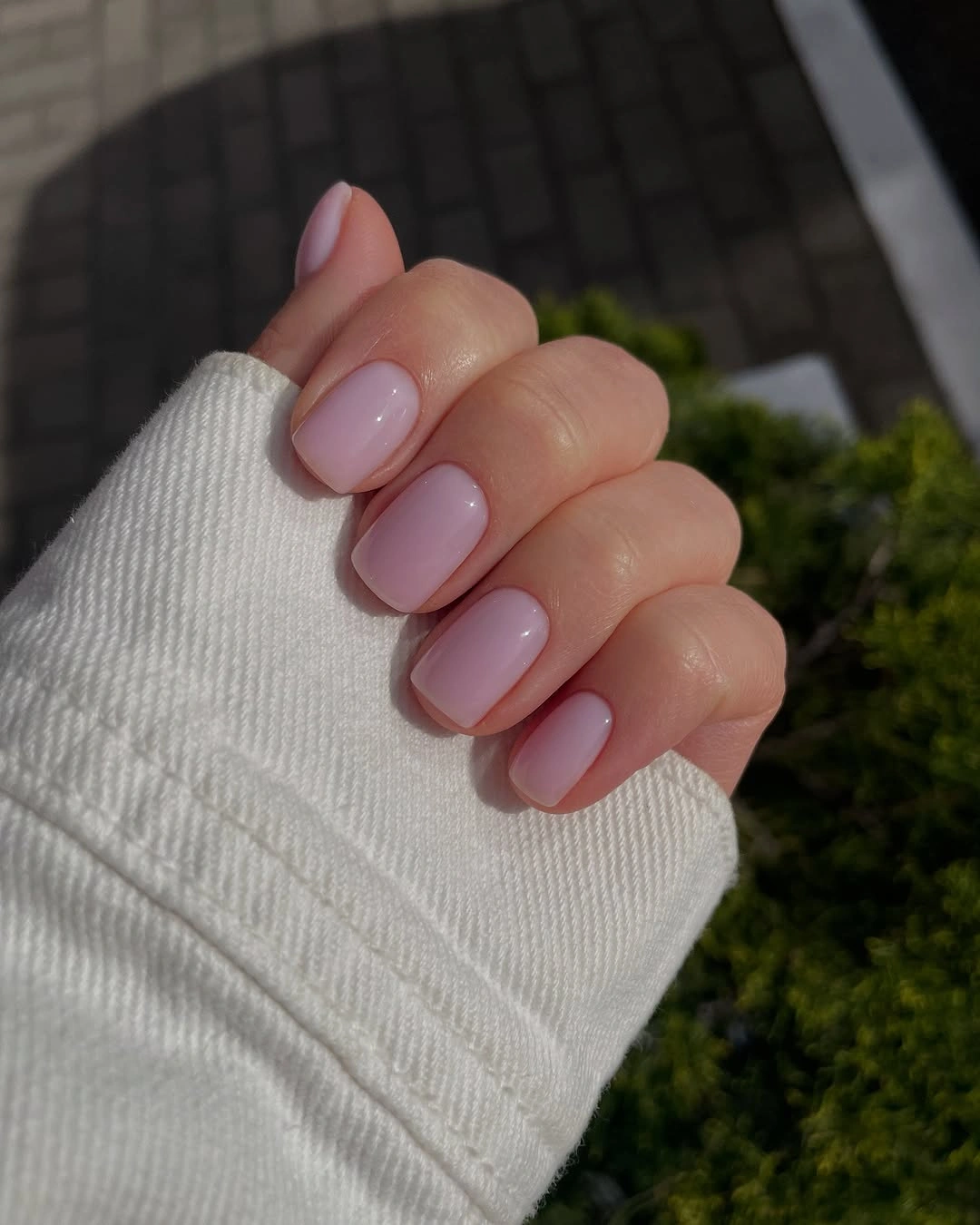 stylish fall nails for fair skin tones 2026 Sheer Lavender Nails for a Quiet Fall Mood